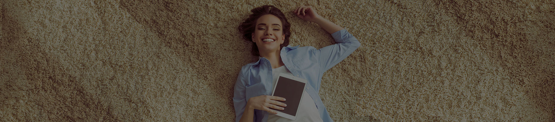 Woman on Clean Carpet